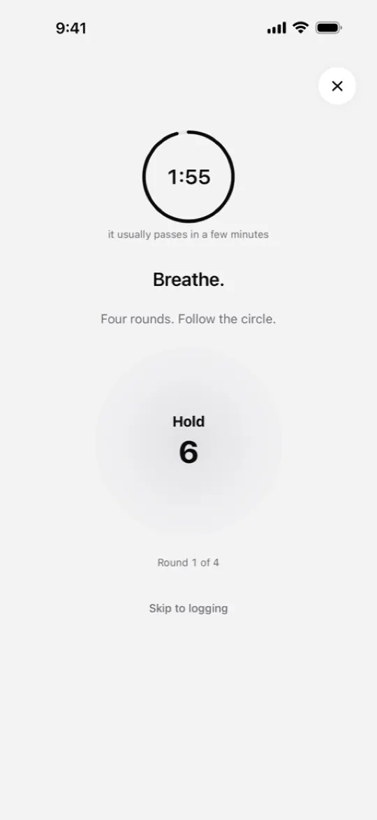 Hold on: guided 4-7-8 breathing during a craving